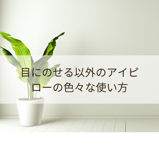 目の上にのせる以外のアイピローの使い方についてまとめてみました。