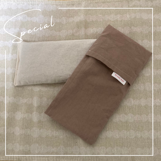 オーガニックコットンの本格ヨガアイピロー(ブラウン) | Japanese Organic Cotton Yoga Eye Pillow(Brown)