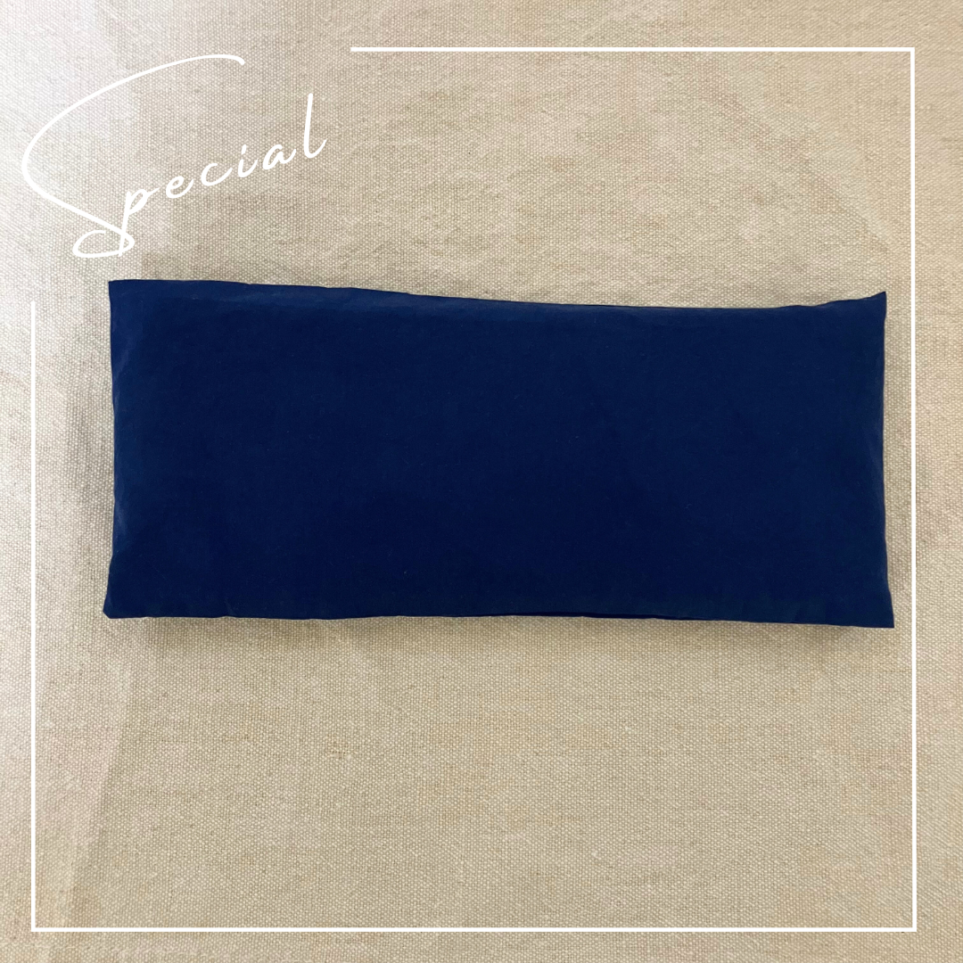 オーガニックコットンの本格アイピロー (紺)| Japanese Organic Cotton Yoga Eye Pillow (Dark Blue)