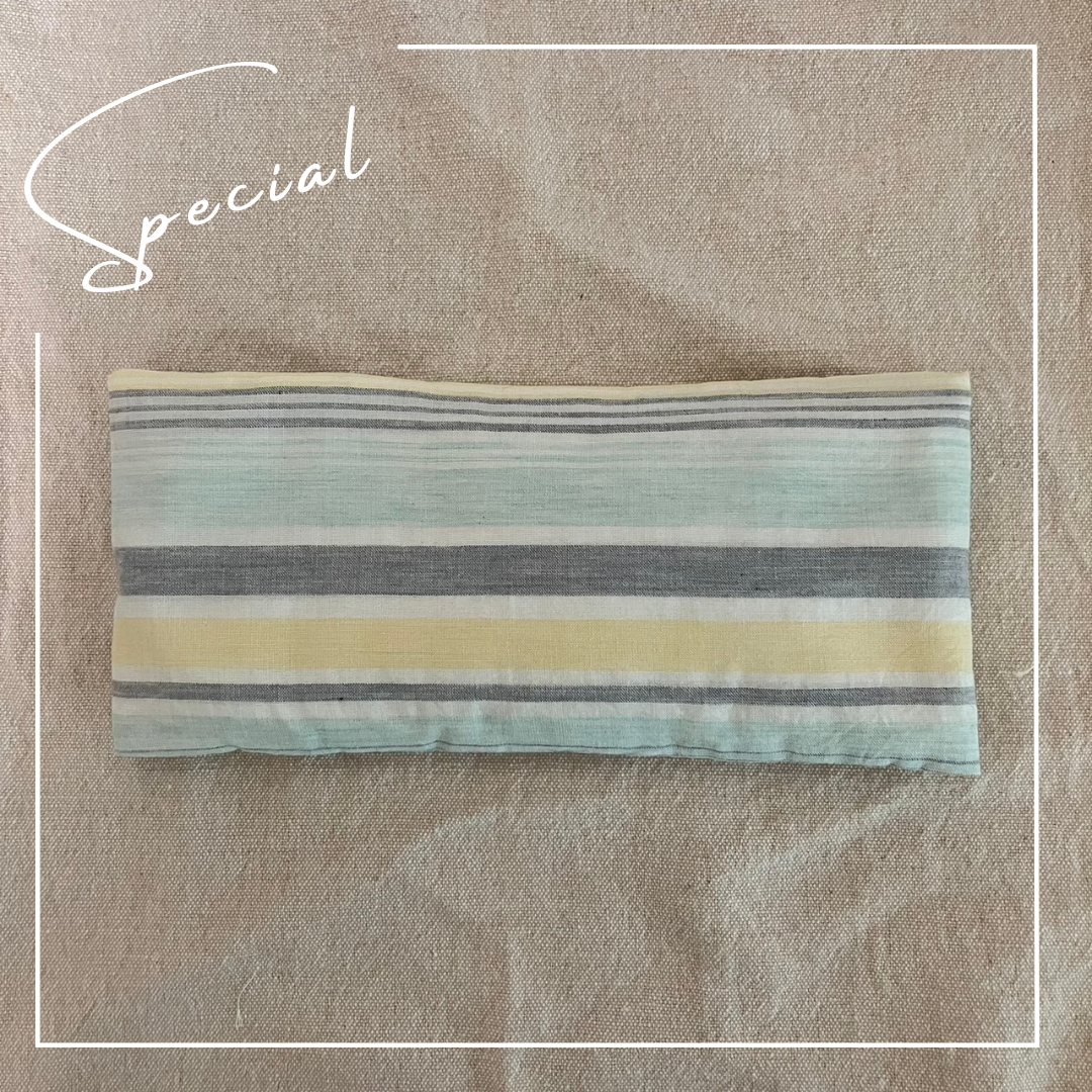 オーガニックコットンの 先染め生地のヨガアイピロー | Organic Cotton Yarn-Dyed Yoga Eye Pillow