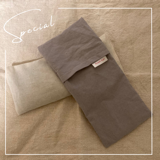 オーガニックコットンの本格ヨガアイピロー | Japanese Organic Cotton Yoga Eye Pillow (Gray)